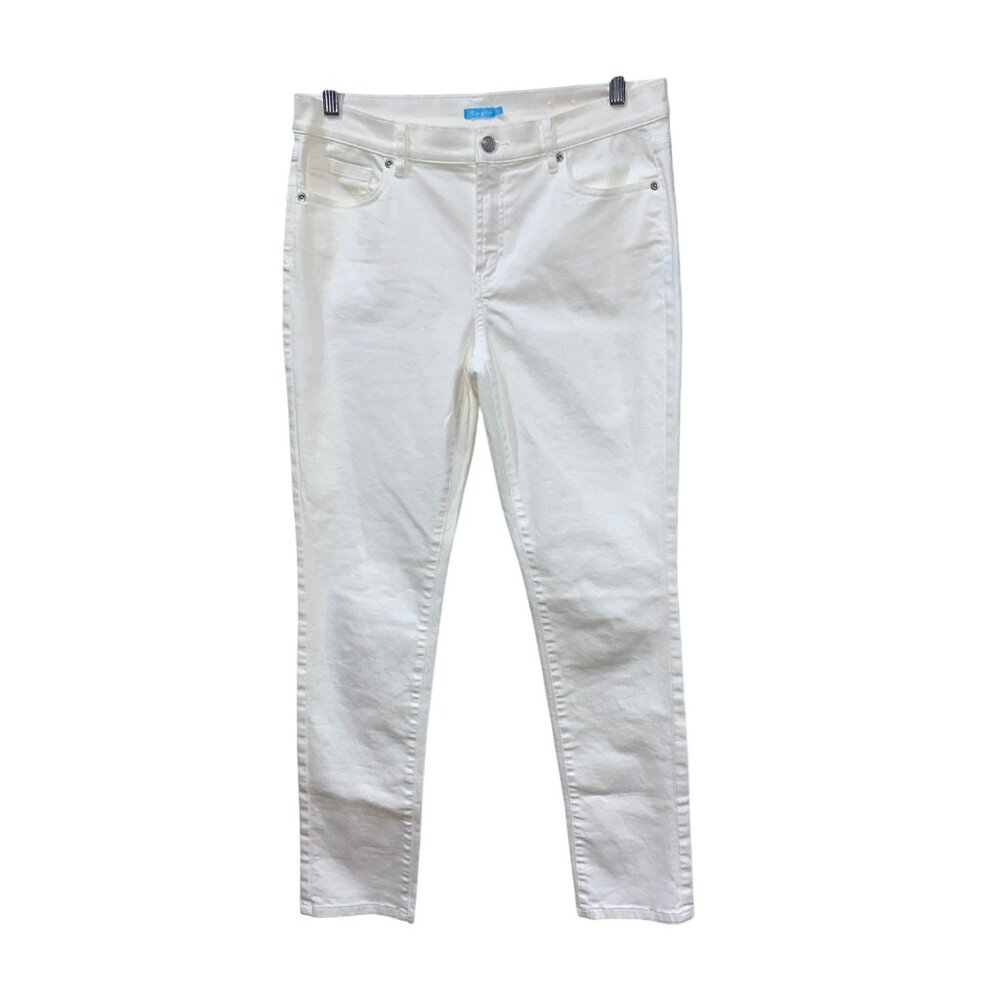 J.McLaughlin White Womens Skinny Fit Denim Pants Size 10